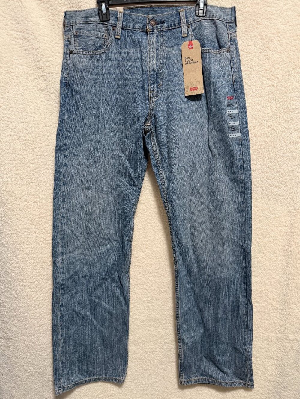 LEVI'S 569 Men's Loose Straight Denim Blue Jeans Size 34x34 NEW